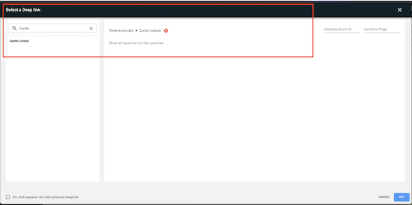 The Quote Lookup filter in Point of Sale CMS.