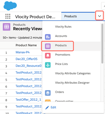 Vlocity product designer app
