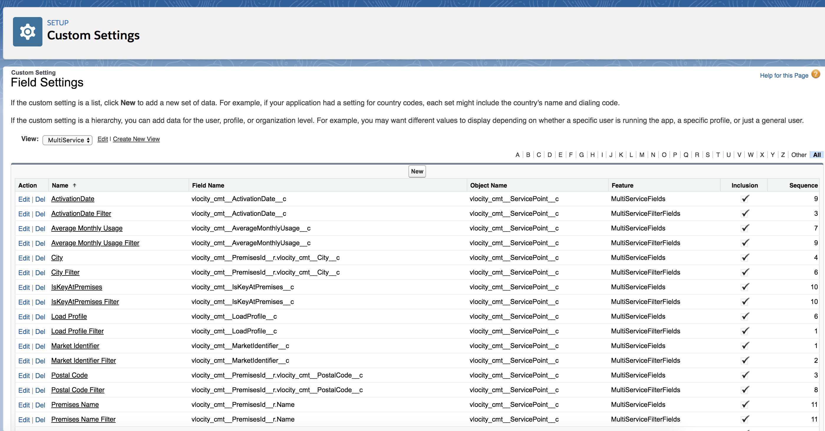 Field Settings is a subset of Custom Settings.