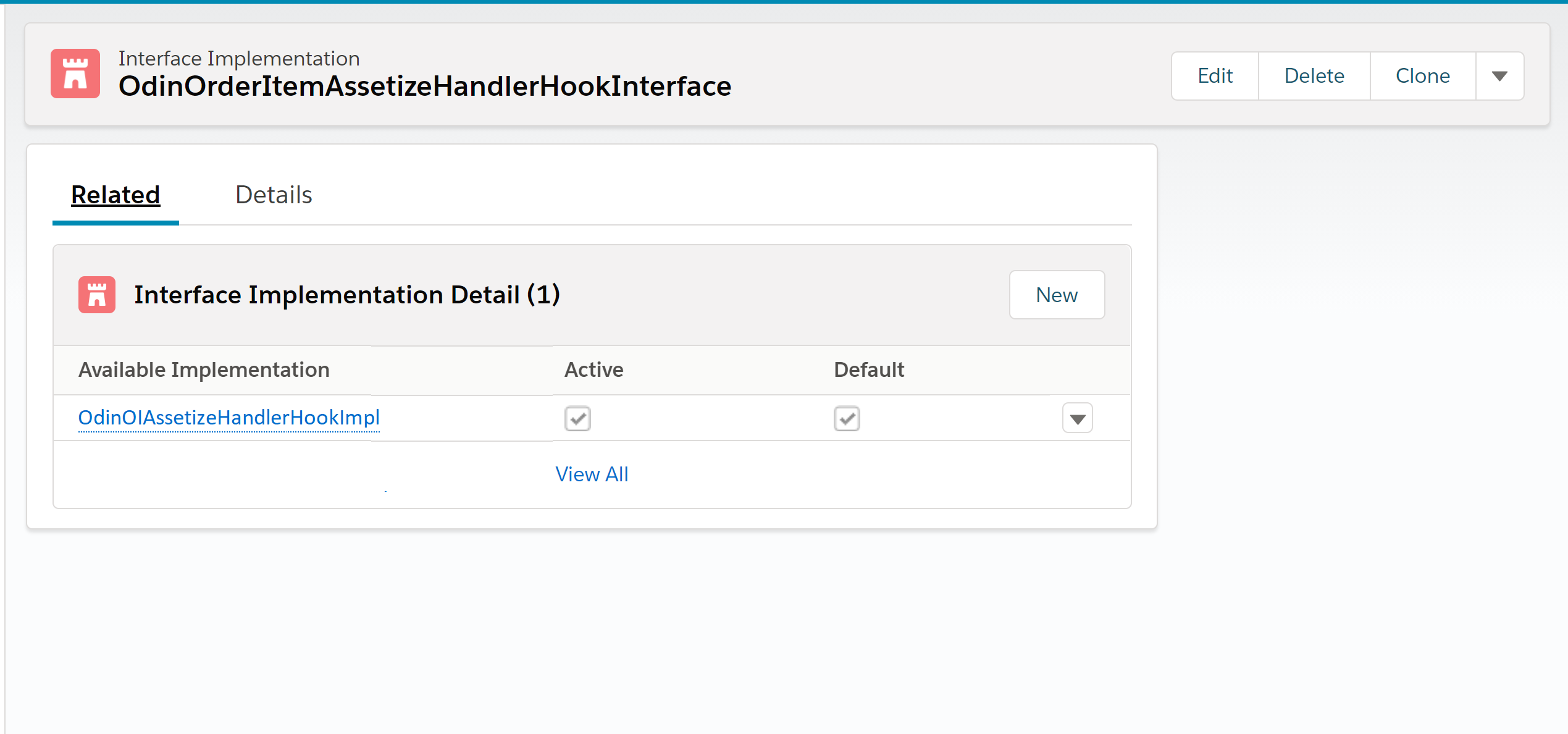 Interface Implementation Detail