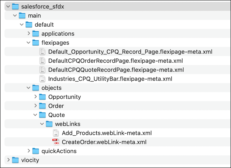 List of XML files in CME