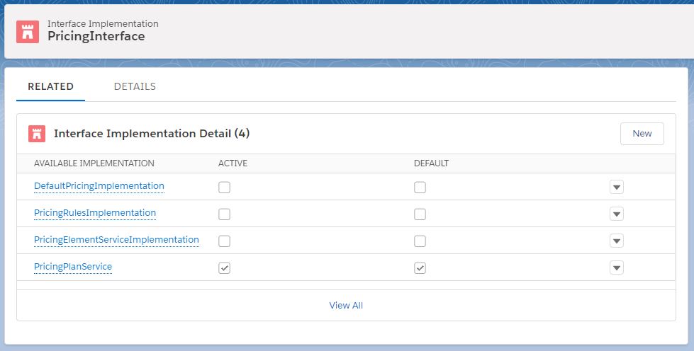 Pricing Interface