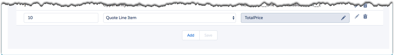 The Quote Line Item field is displayed.