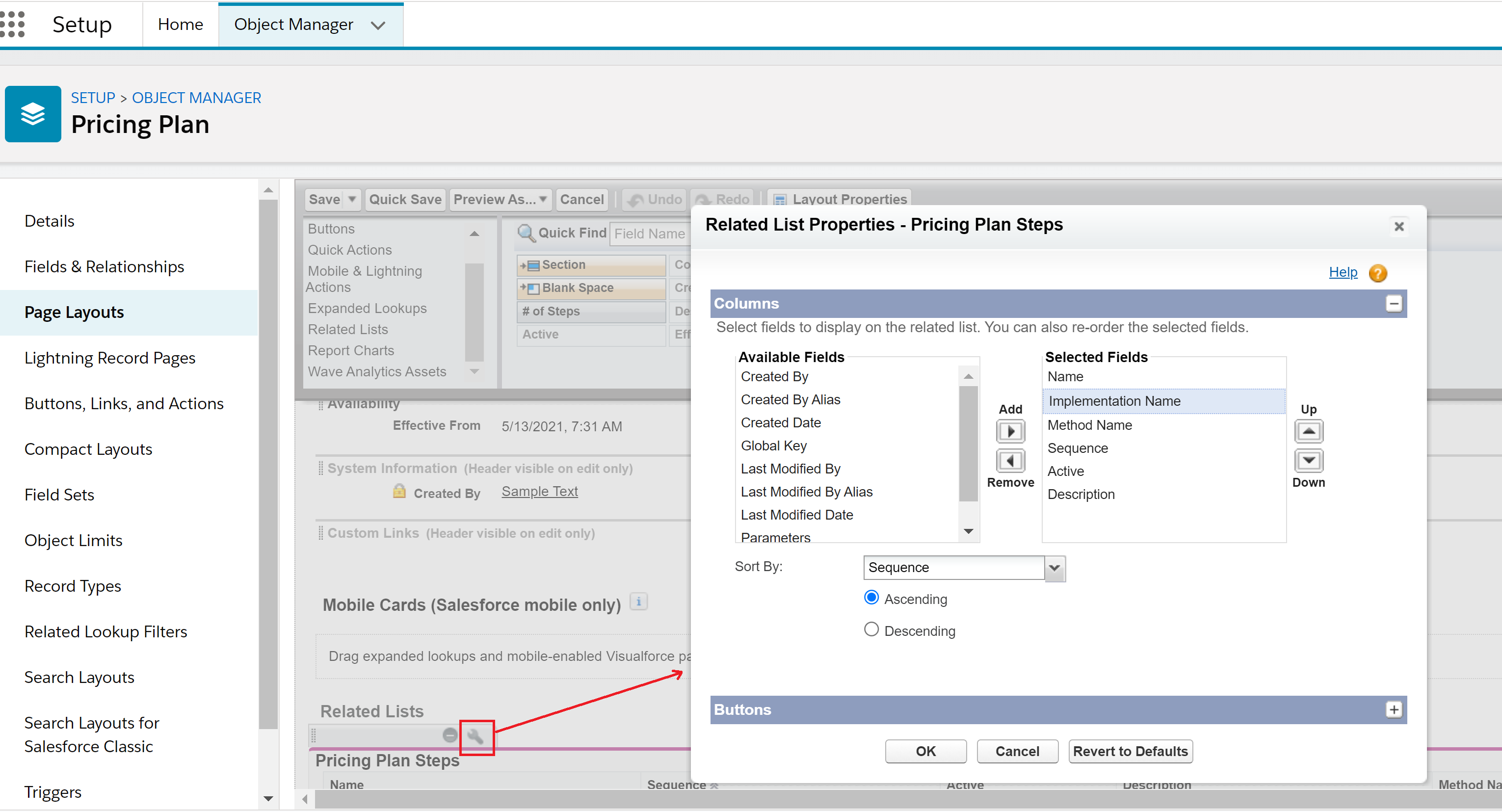 Vlocity EPC Pricing Plan Layout