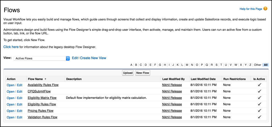 Flow Management in Industries CPQ
