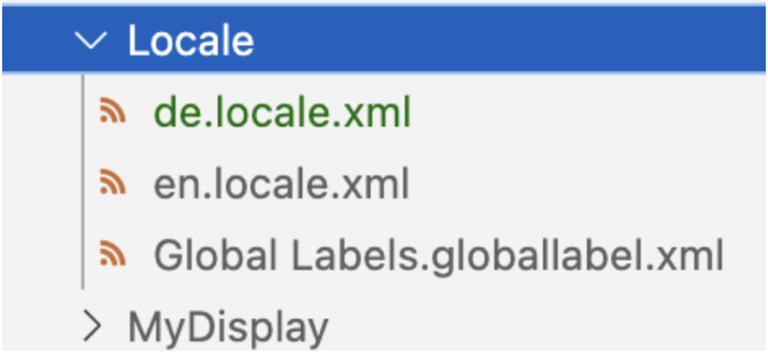 Localize Display Card Label