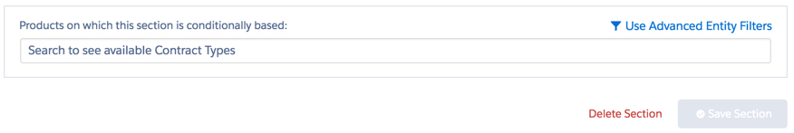 Use Advanced Entity Filters is a blue link at the top right of screen.