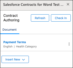 Check in contract document into Salesforce.