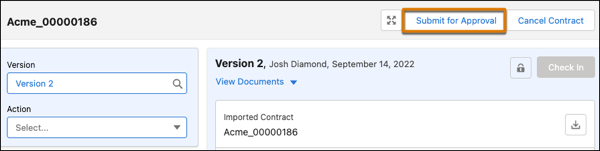 Submit the contract for approval.