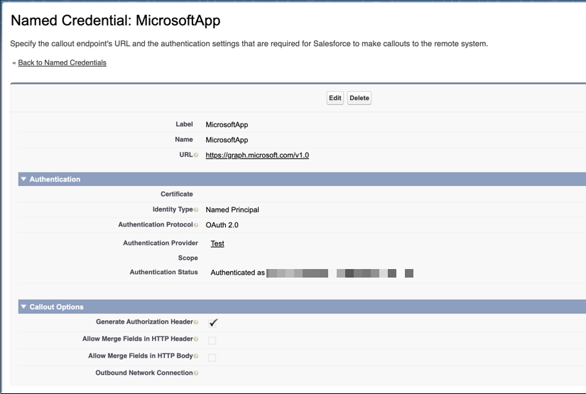 ATL Text: The Authentication Status changes to Authenticated.