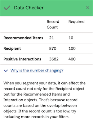Data Checker check mark