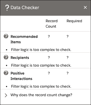 Data Checker question mark
