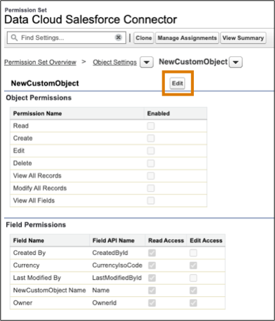 Edit the object permissions.