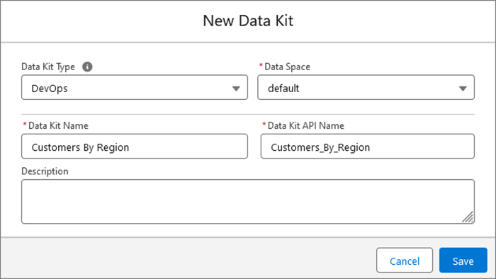 Pagina del nuovo kit dati Sandbox
