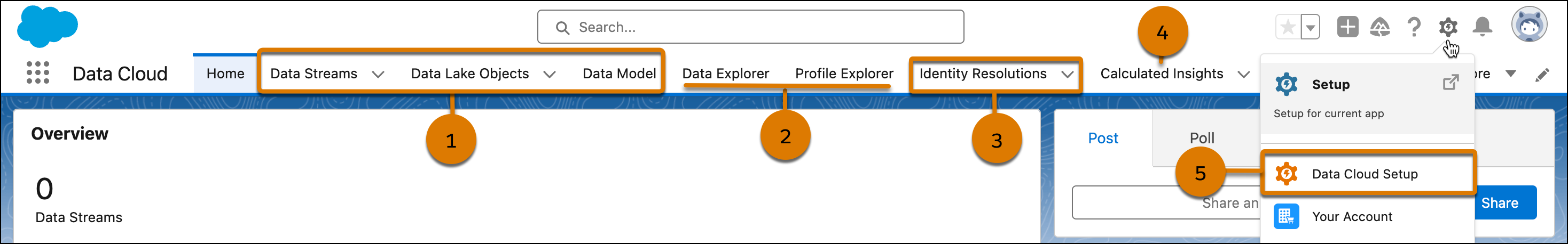 包含标注的 Data Cloud 主页