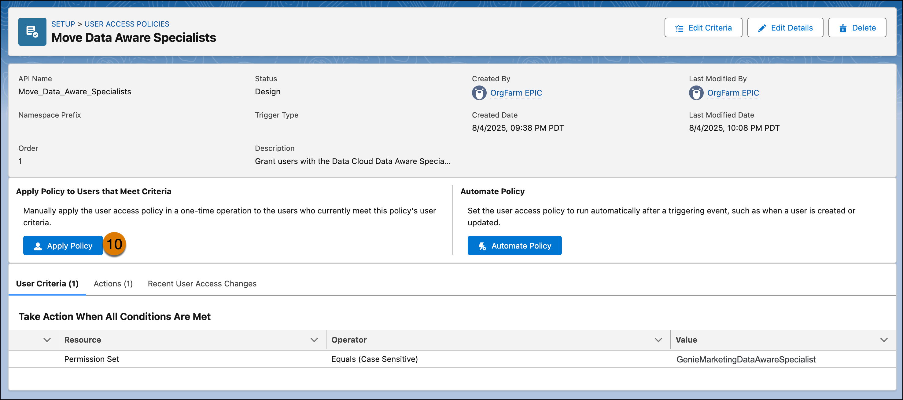 Screenshot shows step 10.