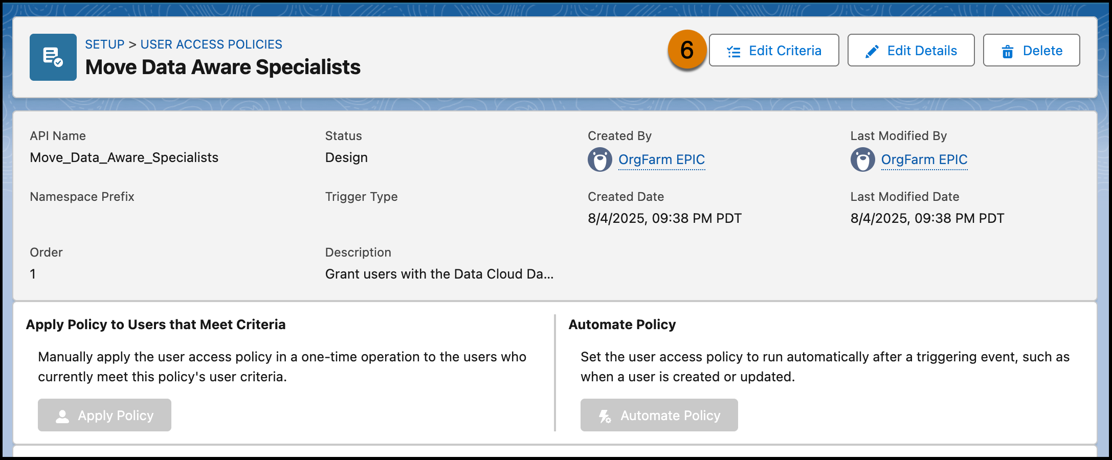 Screenshot shows step 6.