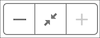 The three node view control buttons are shown: zoom out, fit to screen, and zoom in.
