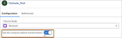 Compute Relative Transformation option