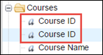 Course ID fields