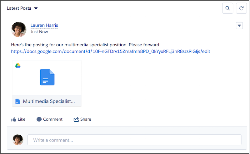 External file link converted to file reference in Lightning Experience