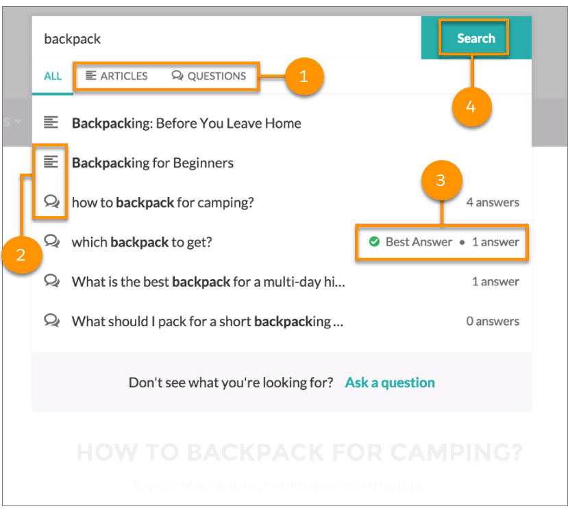 Similar Questions and Articles drop-down
