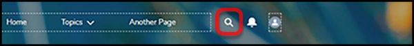 Collapsed search component