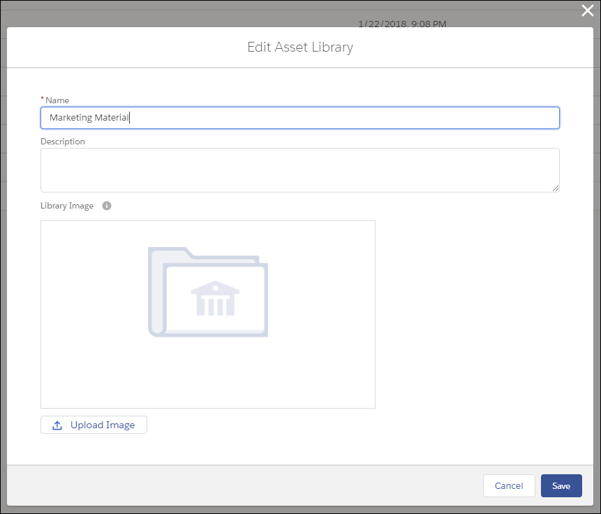 Add a custom image to a library.