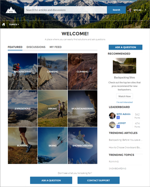 Home page components