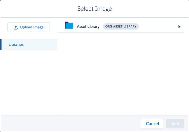 File selector with org asset library