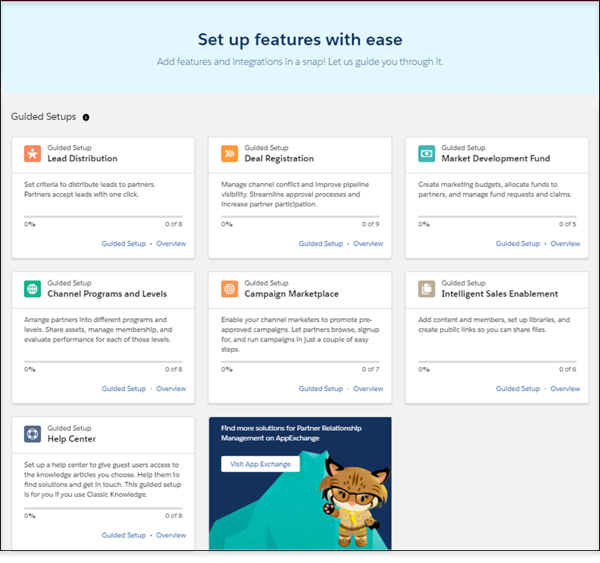 Guided Setup landing page