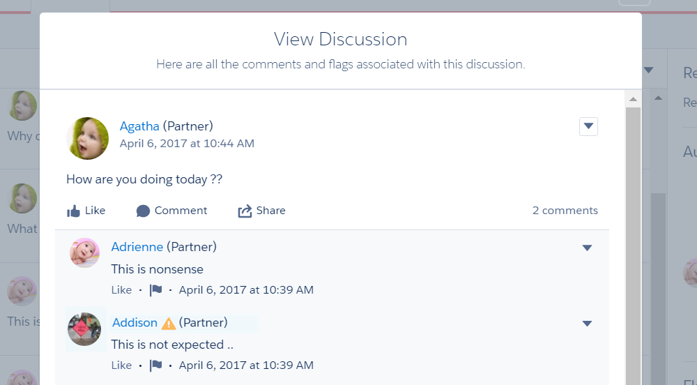 Flagged Discussion details