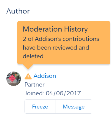 Flagged Discussions Moderation History