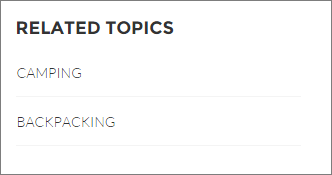 Related Topics page element
