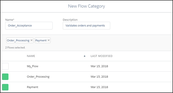 add flows to your flow category