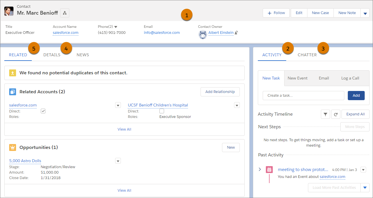 How Page Layout Elements Display in Lightning Experience