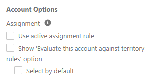 De opties voor het opslaan van accounts in de Lightning Appsamensteller