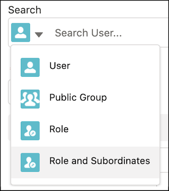 Search user to share the survey