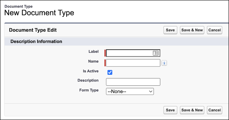 New document type