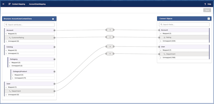 Asignación de sObjects