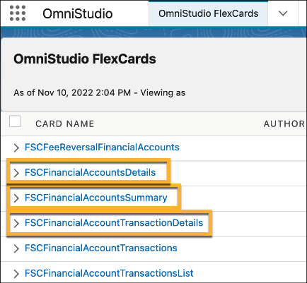 FSC OmniStudio FlexCard