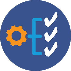 gear with check marks