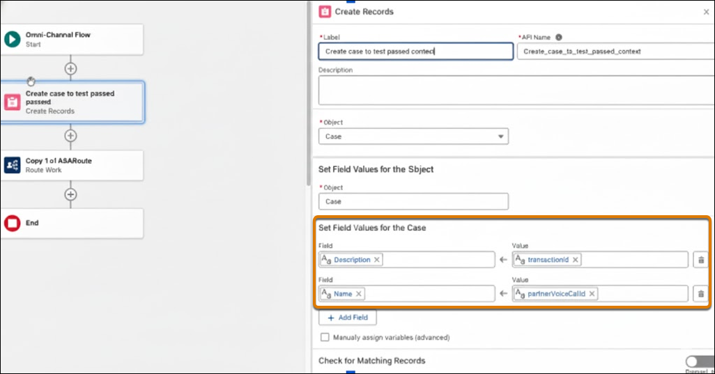 Create a case and set fields based on input parameters