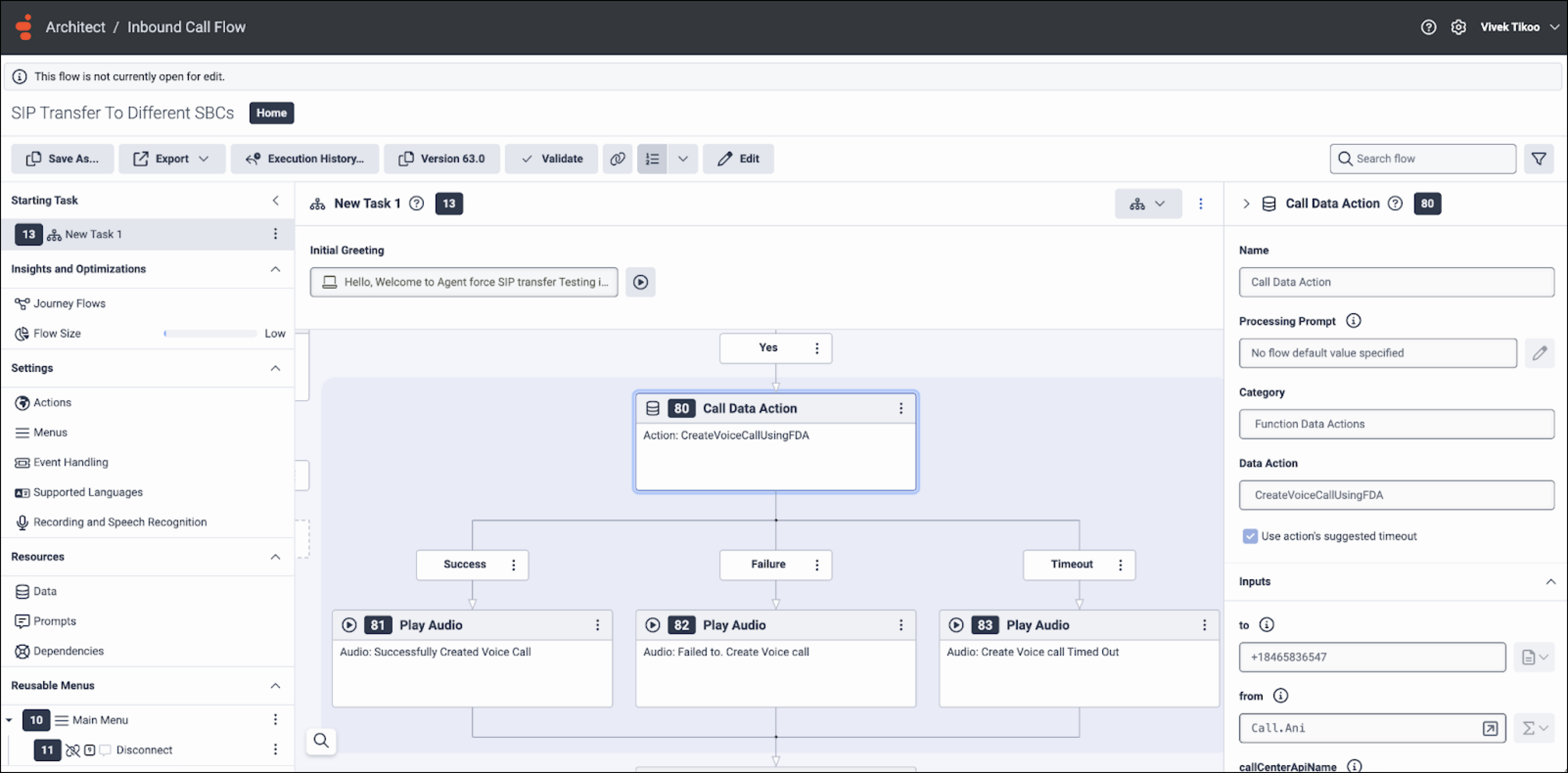 Genesys inbound call flow