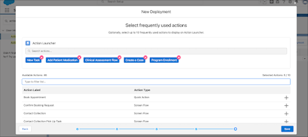 Customize the Action Launcher in the Contact Center