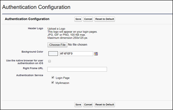 Example: Configure an Amazon Authentication Provider