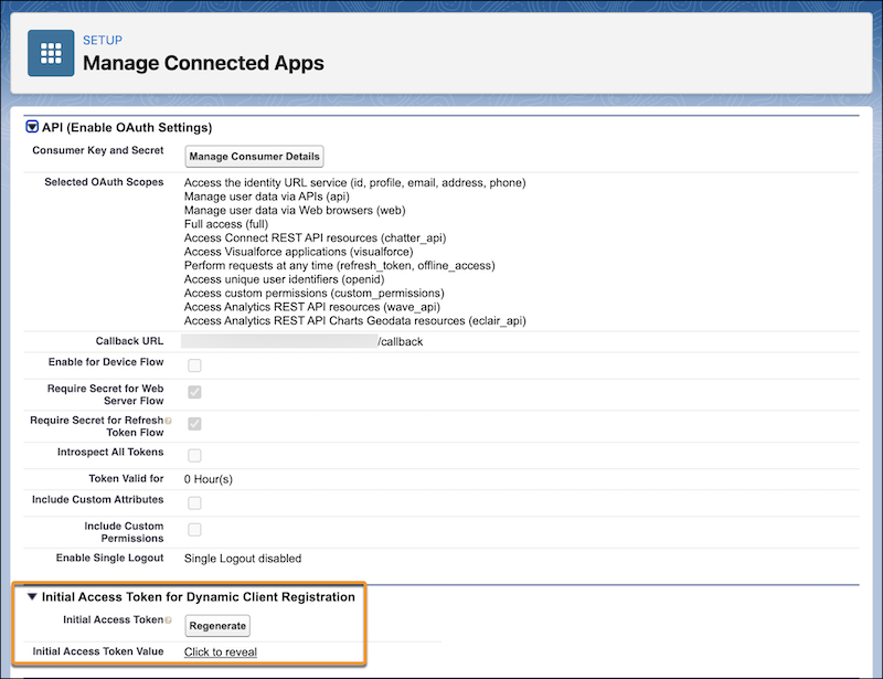 Generar un token de acceso inicial