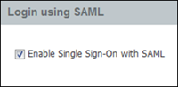 enable SSO with SAML for Samanage