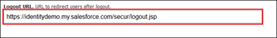 specify the logout URL