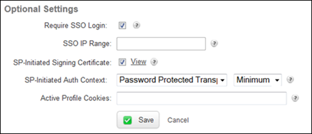 optional SSO settings in ShareFile